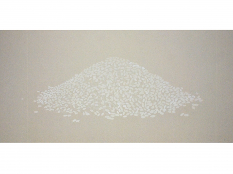RICE_MOUNTAIN-1-5_2019_White-ink-on-Chinese-paper_65.5x132-cm_02