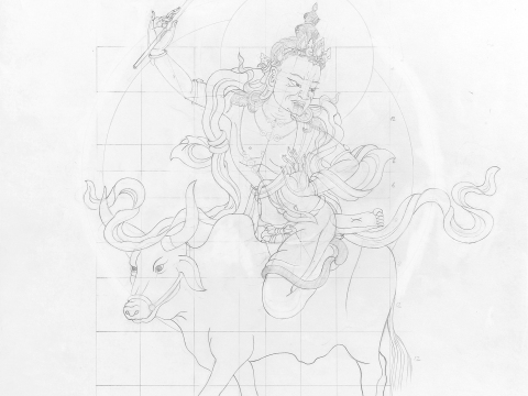 ISHVARA-tib.-WANG-DEN_1998-2001_Bleistift-auf-Papier_48-x-36-cm-