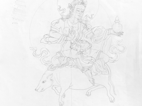 SA-YI-LHAMO_1998-2001_Bleistift-auf-Papier_48-x-36-cm-
