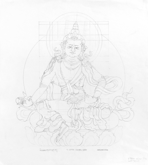 SEMPA-GYANKU-green_2005-2006_Pencil-on-Paper_375-x-335-cm-