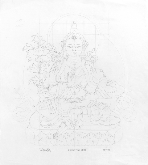 JESHE-THOK-white_2005-2006_Pencil-on-Paper_375-x-335-cm-